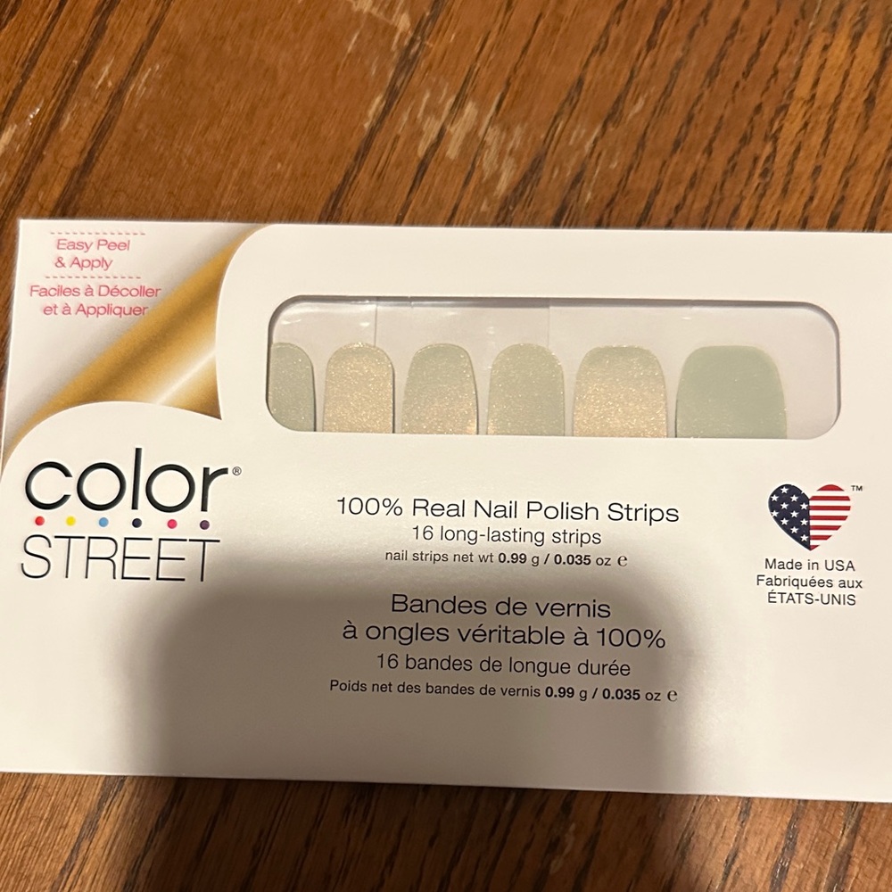 Color Street Gold and Cream Nail Strips